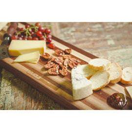 NOLA Boards - Professor Long Board Maple & Walnut Cheese Board In Use