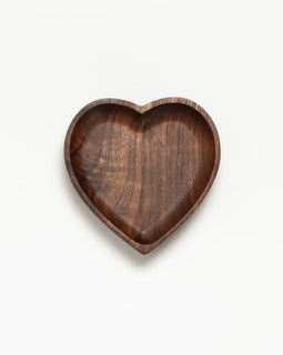4" Walnut Wood Heart Tray