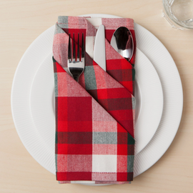 Plaid Christmas Napkins Set of 4