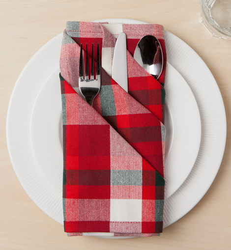 Plaid Christmas Napkins Set of 4