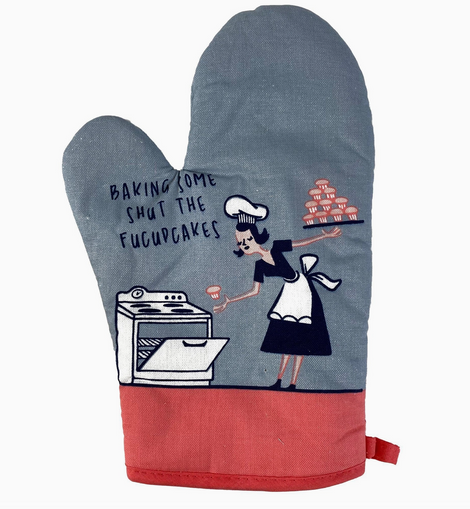 Baking Some Shut the Fucupcakes Oven Mitt