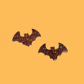 Bat Glitter Stud Earrings