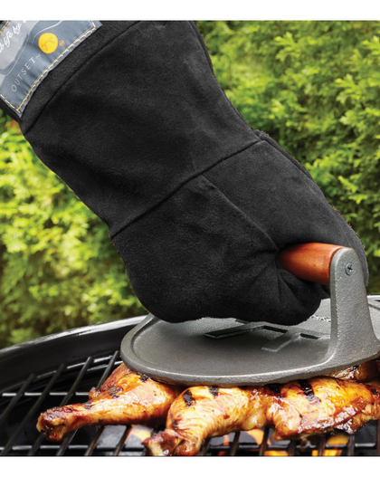 Black Leather Grill Mitt
