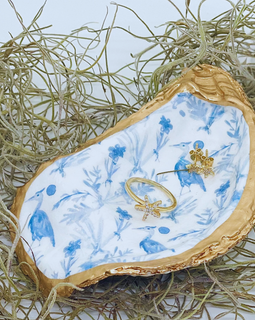 Blue Heron Oyster Trinket Dish
