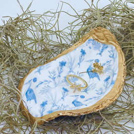 Blue Heron Oyster Trinket Dish
