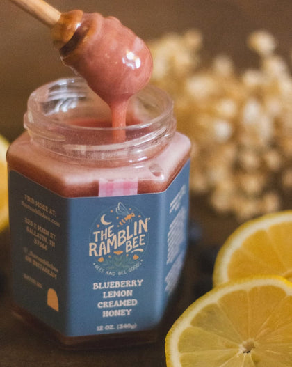 Blueberry Lemon Creamed Honey