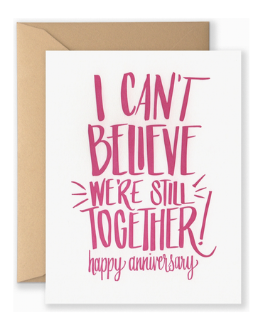 I Can't Believe We're Still Together Anniversary Card