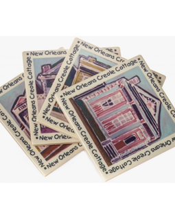 Creole Cottages Coaster Set