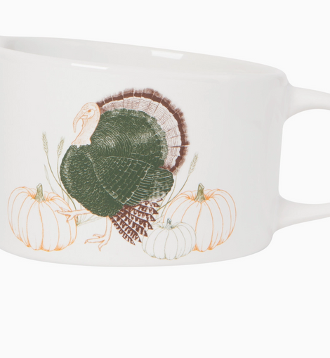 Cornucopia Thanksgiving Gravy Boat