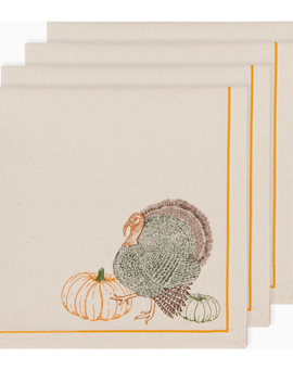 Cornucopia Thanksgiving Printed Napkins Set of 4