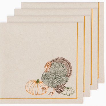 Cornucopia Thanksgiving Printed Napkins Set of 4