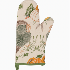 Cornucopia Thanksgiving Spruce Oven Mitt