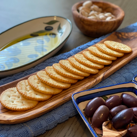 Olive Wood Cracker Tray