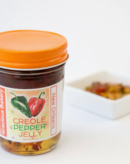 Jar of Louisiana-made Creole Pepper Jelly.