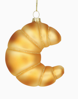 Croissant Glass Ornament