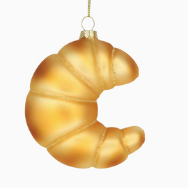 Croissant Glass Ornament