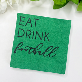 Eat Drink Football Cocktail Napkins