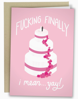 Fucking Finally Wedding Card