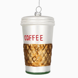 Glass Coffee Cup Ornament