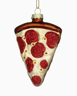 Glass Pizza Ornament