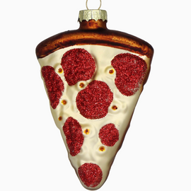 Glass Pizza Ornament