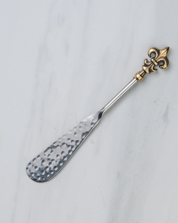 Gold Fleur De Lis Hammered Spreader