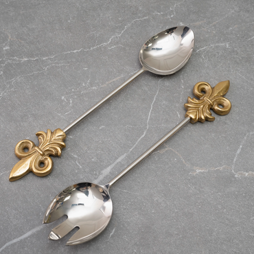 Gold Fleur De Lis Handle Servers