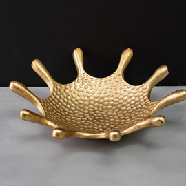 Gold Hammered Splash Dish