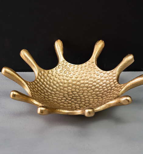 Gold Hammered Splash Dish