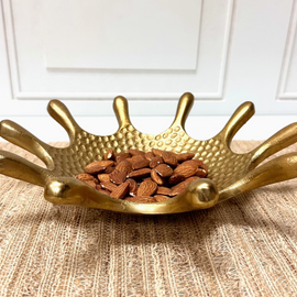 Gold Hammered Splash Dish