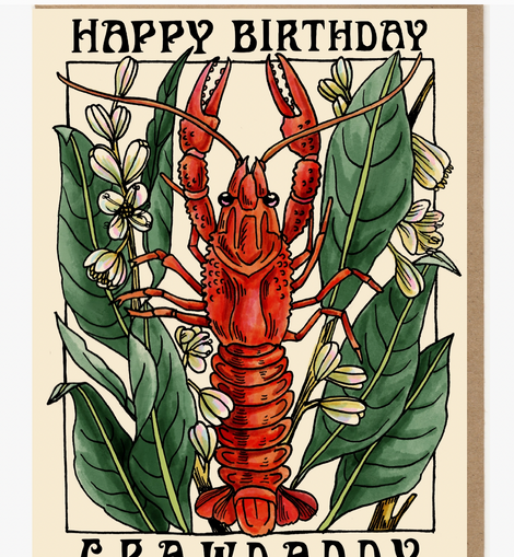 Happy Birthday Crawdaddy Card