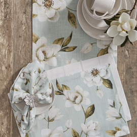 Magnolia Floral Table Runner
