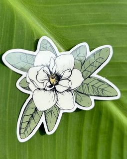 Magnolia Flower Vinyl Sticker