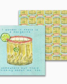 “Somewhere There’s a Margarita Thinking of Me” Cocktail Napkins