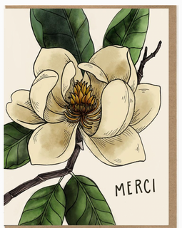 Merci Magnolia Thank You Card