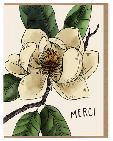 Merci Magnolia Thank You Card