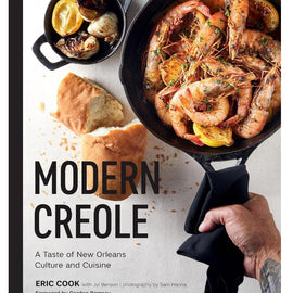 Modern Creole Cookbook by Chef Eric Cook – cover featuring authentic New Orleans Creole recipes with a modern twist