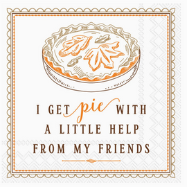 I Get Pie With A Little Help Cocktail Napkin