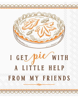 I Get Pie With A Little Help Cocktail Napkin