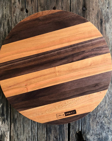The Natchez Board – handcrafted wood board in cherry and walnut, inspired by the Steamboat Natchez and made in New Orleans