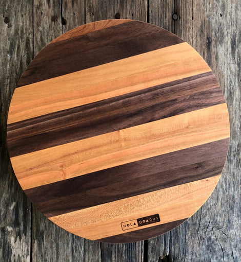 The Natchez Board – handcrafted wood board in cherry and walnut, inspired by the Steamboat Natchez and made in New Orleans