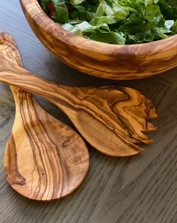 Olive Wood Salad Servers