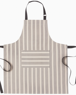 Pencil Stripe Gray Chef Apron