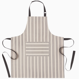 Pencil Stripe Gray Chef Apron