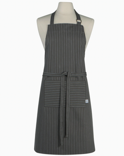 Pencil Stripe Gray Chef Apron