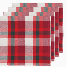 Plaid Christmas Napkins Set of 4