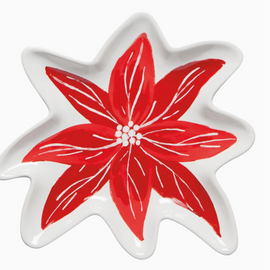 Poinsettia Christmas Dish