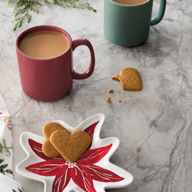 Poinsettia Christmas Dish