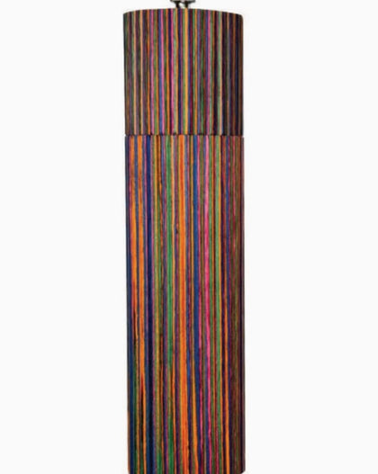 Handcrafted colorful wood pepper grinder