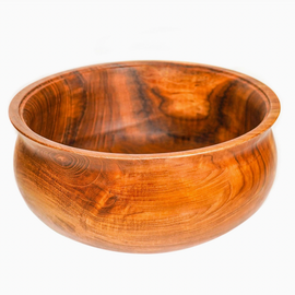 Ripple Teak Wood Salad Serving Bowl with Lid